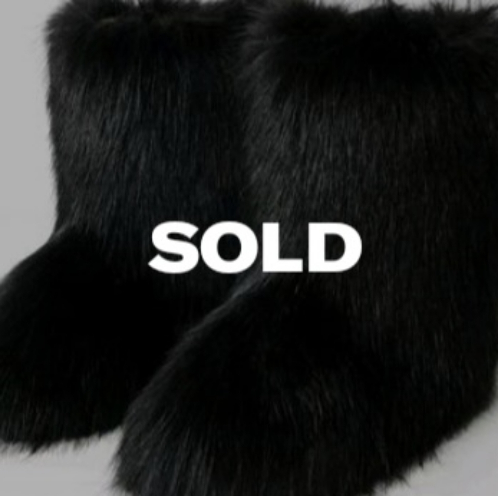 SOLD! Stylish Fuzzy Faux Fur Winter Boots